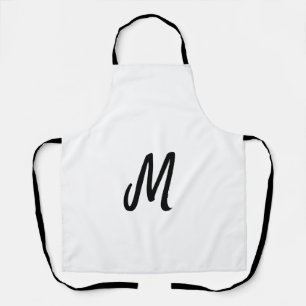 simple minimal monogram logo personalized baking   schürze