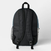Simple Minimal Monogram Name Backpack Bedruckter Rucksack (Rückseite)