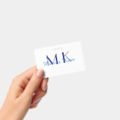 simple minimal monogram personalized name blue ret ausweis (Handheld)