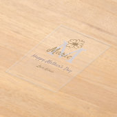 simple minimal mother's day monogram golden gray f acryleinladungen (Ablage )