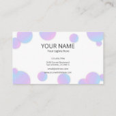 Simple Minimal Pink Blue Purple Gradient Dot Frame Visitenkarte (Rückseite)