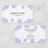 Simple Minimal Pink Blue Purple Gradient Dot Frame Visitenkarte (Vorne/Hinten)