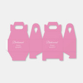 Simple minimal pink bridesmaid add name year text geschenkschachtel (Ungefaltet)