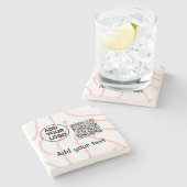 Simple minimal q r code add logo scan code name  t steinuntersetzer (Seitenansicht)