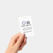 Simple minimal q r code add logo scan code name te ausweis (Handheld)