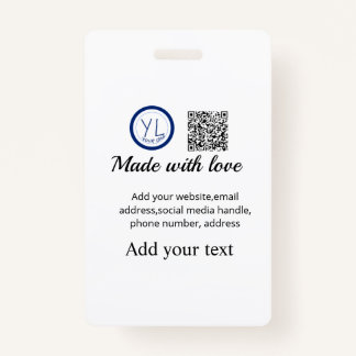 Simple minimal q r code add logo scan code name te ausweis