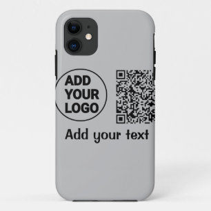 Simple minimal q r code add logo scan code name te Case-Mate iPhone hülle