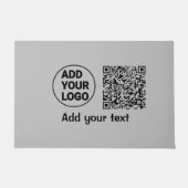 Simple minimal q r code add logo scan code name te fußmatte (Vorderseite)