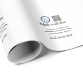 Simple minimal q r code add logo scan code name te geschenkpapier (Rolleneckpunkt)