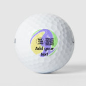Simple minimal q r code add logo scan code name te golfball (Vorderseite)