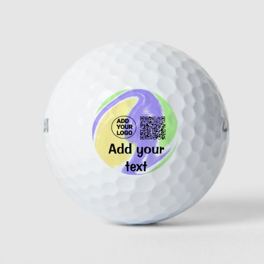 Simple minimal q r code add logo scan code name te golfball (Vorderseite)