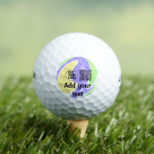 Simple minimal q r code add logo scan code name te golfball (Insitu T-Shirt)