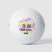 Simple minimal q r code add logo scan code name te golfball (Vorderseite)