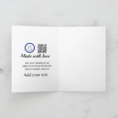 Simple minimal q r code add logo scan code name te karte (Innenseite)