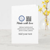 Simple minimal q r code add logo scan code name te karte (Gelbe Blume)