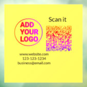 Simple minimal q r code add logo scan code name we fensteraufkleber (Blatt 3)