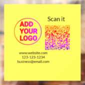 Simple minimal q r code add logo scan code name we fensteraufkleber (Blatt 2)