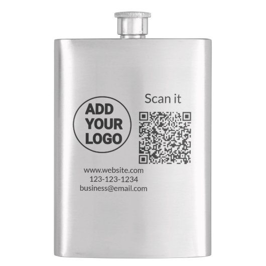 Simple minimal q r code add logo scan code name we flachmann (Vorderseite)