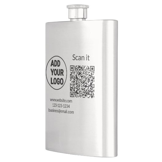Simple minimal q r code add logo scan code name we flachmann (Links)