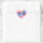 Simple minimal q r code add logo scan code name we Herz-Aufkleber (Tasche)