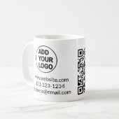Simple minimal q r code add logo scan code name we kaffeetasse (Vorderseite Links)