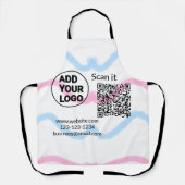 Simple minimal q r code add logo scan code name we schürze (Vorderseite)