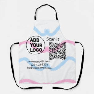 Simple minimal q r code add logo scan code name we schürze