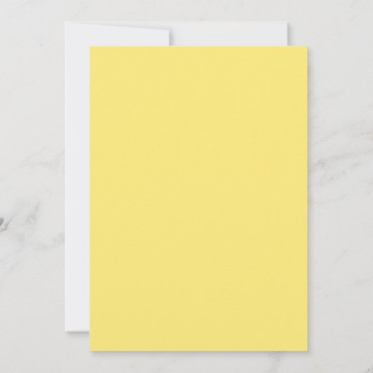 Simple Minimal Retro Yellow Save The Date Wedding Einladung (Rückseite)