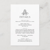 Simple Minimal Wine Cheers Wedding Details Begleitkarte (Vorderseite)