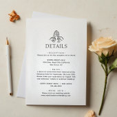 Simple Minimal Wine Cheers Wedding Details Begleitkarte