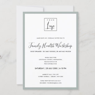 SIMPLE MINIMALE GRAUE LOGO WORKSHOP GALA VERANSTAL EINLADUNG
