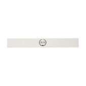 Simple Minimalist Antique Ivory Monogram Einladungsbanderole (Flach)