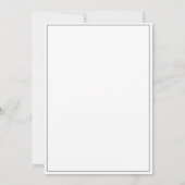 Simple Minimalist Black Bow Thin Border No text Mitteilungskarte (Rückseite)