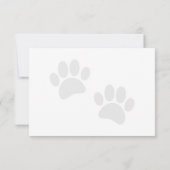 Simple Minimalist Blank Bordered Dog Paw Prints Mitteilungskarte (Rückseite)