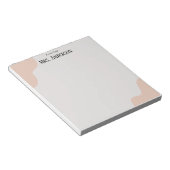 Simple Minimalist Boho Teacher Notepad  Notizblock (angewinkelt)
