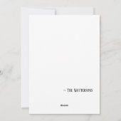 Simple Minimalist Christmas Feiertagskarte (Rückseite)