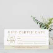 Simple Minimalist Custom Business Gift Certificate (Stehend Vorderseite)