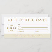 Simple Minimalist Custom Business Gift Certificate (Vorderseite)