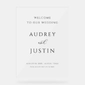 Simple Minimalist Custom Colors Wedding Welcome Acrylschild (Vorderseite)