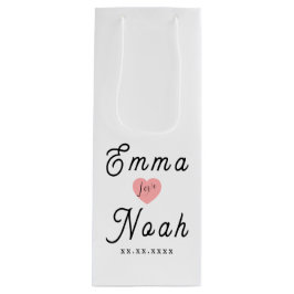 Simple Minimalist Customizable White Gift Bag Geschenktüte Für Weinflaschen