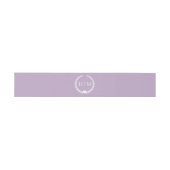 Simple Minimalist Dusty Lavender Purple Monogram Einladungsbanderole (Flach)