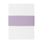 Simple Minimalist Dusty Lavender Purple Monogram Einladungsbanderole (Rückseitenbeispiel)