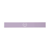 Simple Minimalist Dusty Lavender Purple Monogram Einladungsbanderole (Flach)
