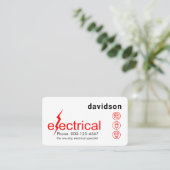 Simple Minimalist Electrical Lightning Bolt Visitenkarte (Stehend Vorderseite)
