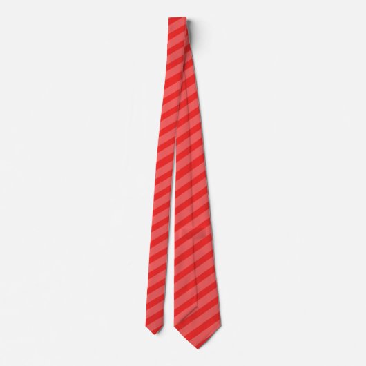 Simple Minimalist Festive Red Bold Striped Pattern Krawatte (Rückseite)