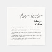Simple Minimalist Fun Facts Couple Wedding  Serviette (Vorderseite)