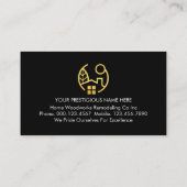 Simple Minimalist Gold Frame Your Name  Visitenkarte (Rückseite)