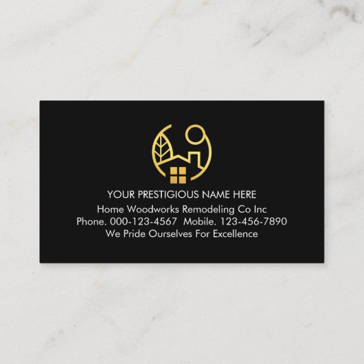 Simple Minimalist Gold Frame Your Name Visitenkarte (Rückseite)