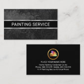 Simple Minimalist Grey Grunge Wall Visitenkarte (Vorne/Hinten)