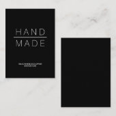 Simple Minimalist Handmade Business Support. Visitenkarte (Vorne/Hinten)